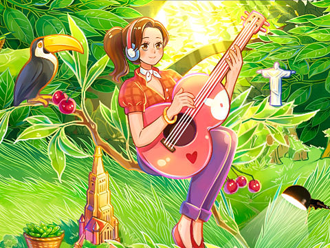 版头插画（个人主页-ZNDI0Mjc5NTY=） - 商业插画 - 站酷设计师Molimogu原创素材 - 站酷ZCOOL