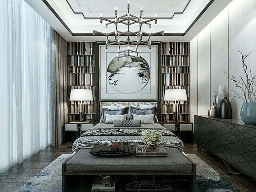 现代中式主卧