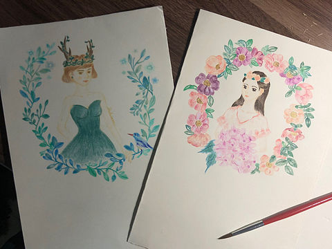 花姑娘（个人主页-ZMzE3Nzc2NjQ=） - 绘画 - 站酷设计师DulcineaM原创素材 - 站酷ZCOOL