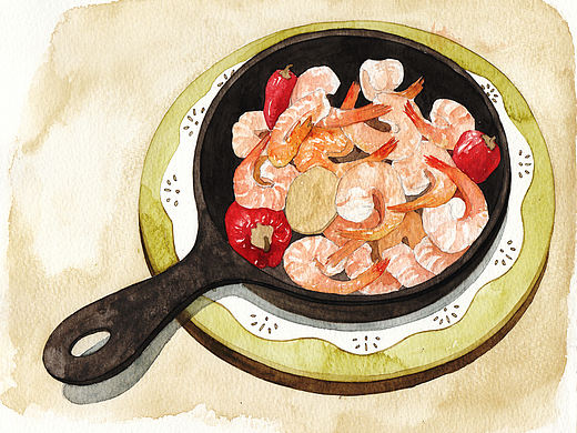 【小妖水彩】那些年一起画过的美食（二）