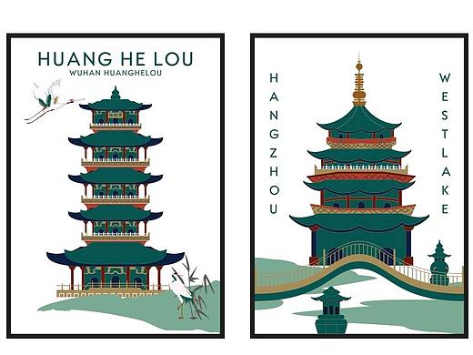 “城市建筑”系列海报设计