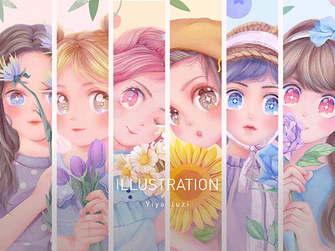 女孩与花
