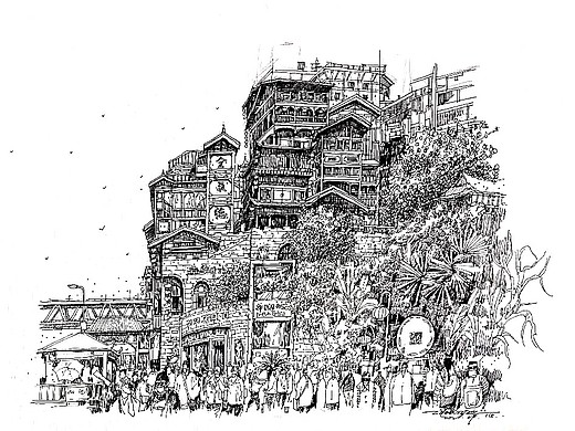 今日速写《洪崖洞》