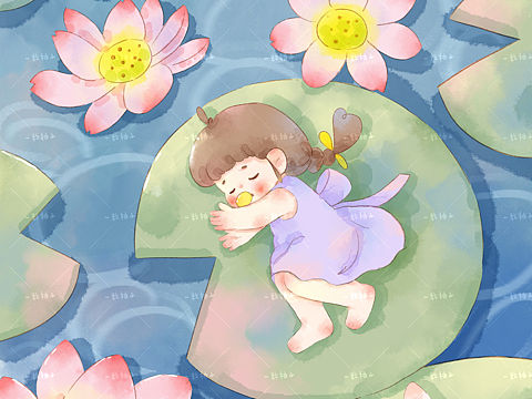 夏日荷叶的梦香