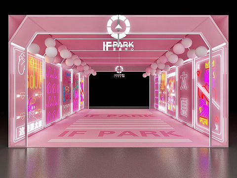 美陈霓虹灯通道设计