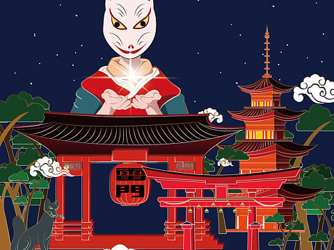 小卡片插画