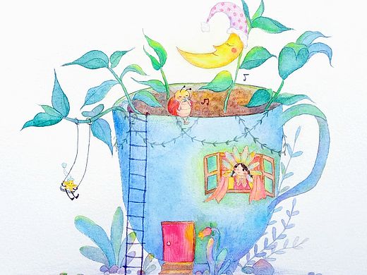 小瓢虫系列插画之 晚安…