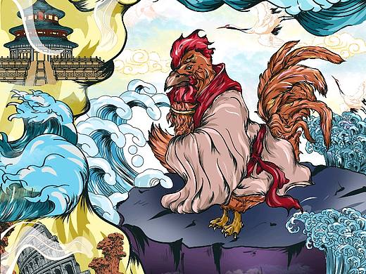 酉鸡（个人主页-ZNTMyOTgxMTI=） - 商业插画 - 站酷设计师羽白102原创素材 - 站酷ZCOOL