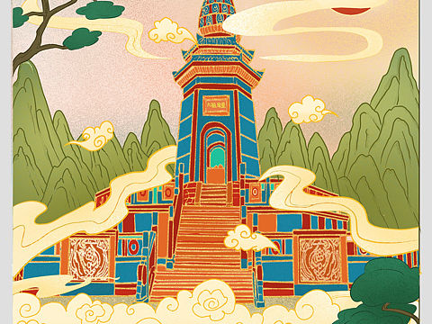 建筑商业插画