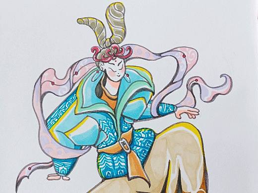 飛天～桂花姜瓶 0429（個(gè)人主頁(yè)-ZMzI1NTIyNTI=） - 商業(yè)插畫(huà) - 站酷設(shè)計(jì)師Yami02024原創(chuàng)素材 - 站酷ZCOOL