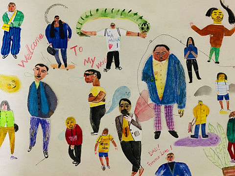 剪贴综合材料运用—人物速写～