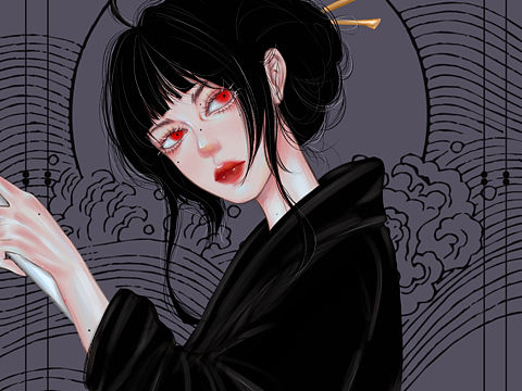 赤瞳忍（个人主页-ZNTcwNjE3NzY=） - 艺术插画 - 站酷设计师蘇如来原创素材 - 站酷ZCOOL