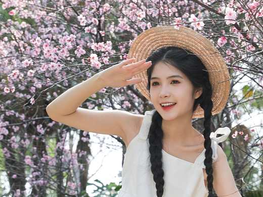 设图网｜春游赏花樱花美女人物摄影图