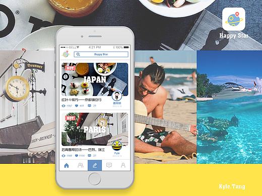 旅行类APP-集乐星球首页展示（个人主页-ZMTc4NzAzNTY=） - APP界面 - 站酷设计师唐宇419原创素材 - 站酷ZCOOL