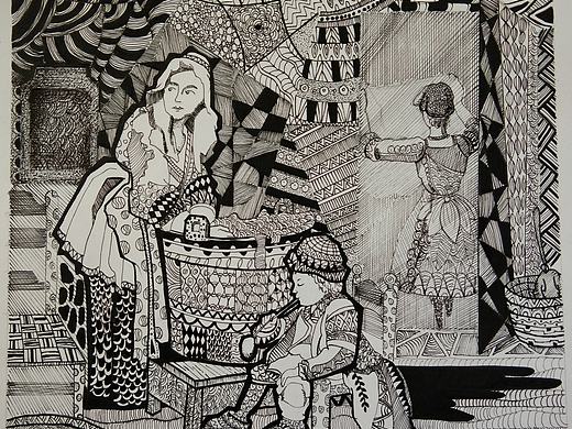 黑白装饰画
