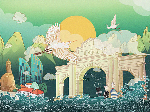 鹭岛厦门（个人主页-ZMzYwNDE3MzI=） - 创作习作 - 站酷设计师毛阿豆art原创素材 - 站酷ZCOOL