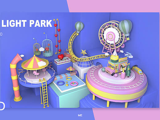 C4D游樂場(chǎng)（個(gè)人主頁(yè)-ZMzg2NjA1NjA=） - 其他UI - 站酷設(shè)計(jì)師是樹精精呀原創(chuàng)素材 - 站酷ZCOOL