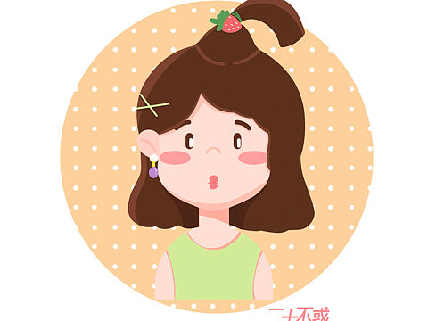 Hania｜扁平矢量风人物头像｜二十不惑