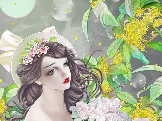 翩联桂花坠秋月，孤鸾惊啼商丝发
