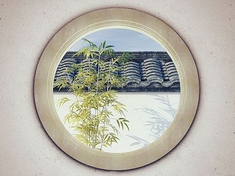 仿园林圆窗