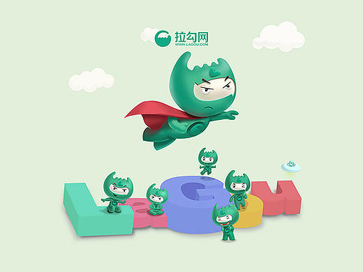 LAGOU网卡通形象设计