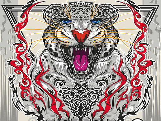 猎豹潮流矢量插画