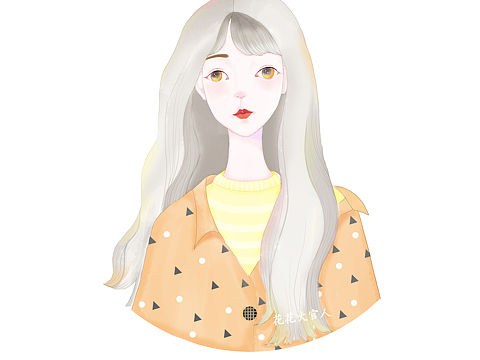 少女头像（个人主页-ZMzY1Nzc4MzY=） - 商业插画 - 站酷设计师花花花大官人原创素材 - 站酷ZCOOL