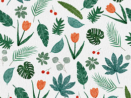 植物小元素插画