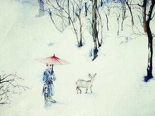 小和尚與鹿（個(gè)人主頁(yè)-ZNzcxNjg3Ng==） - 創(chuàng)作習(xí)作 - 站酷設(shè)計(jì)師_安心_原創(chuàng)素材 - 站酷ZCOOL