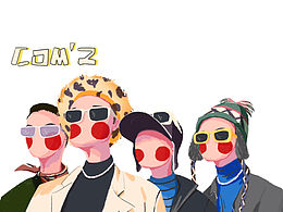 幫喜歡的樂隊(duì)畫了一張可愛的照片