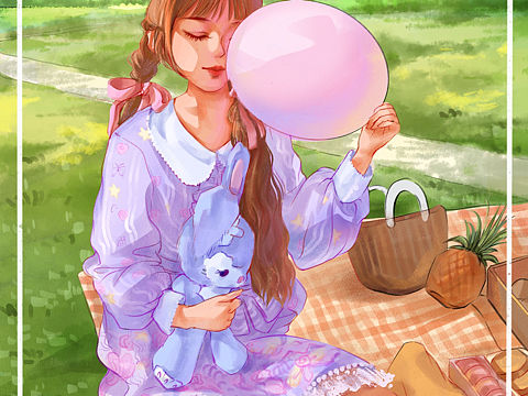 【七色光】治愈系插畫人物1（個人主頁-ZNTI4NTc2MDA=） - 創(chuàng)作習(xí)作 - 站酷設(shè)計師神經(jīng)貓貓原創(chuàng)素材 - 站酷ZCOOL