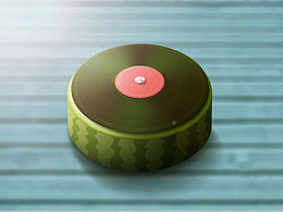 半写实图标-西瓜光碟&小黄人时钟