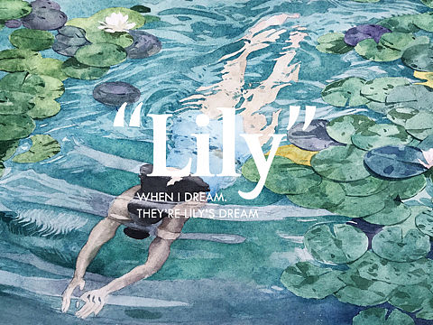 水彩插画 睡莲