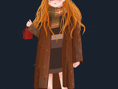 绘本风-风衣🧥girl 