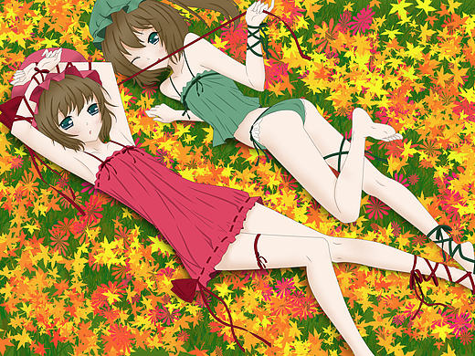 鼠绘作品——两只据说是东方里面的萝莉（个人主页-ZMjE2MTU3MjA=） - 创作习作 - 站酷设计师夜猫不睡觉原创素材 - 站酷ZCOOL