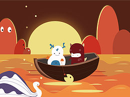 旅行的小怪獸插畫