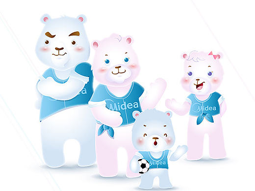 酷享一夏-美的一家熊