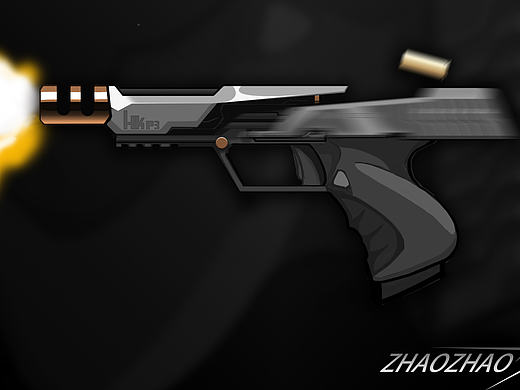 沒事兒瞎畫系列之手槍（個人主頁-ZMjE1Mzc2NTY=） - 品牌 - 站酷設計師SUPERZHAO原創(chuàng)素材 - 站酷ZCOOL