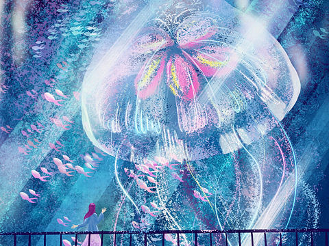 | 大水母 |（个人主页-ZNDk0MzQwMDg=） - 绘本 - 站酷设计师可琳娜Klreana原创素材 - 站酷ZCOOL