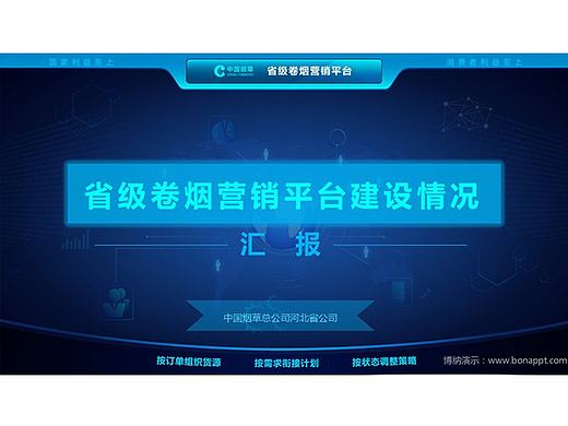 博纳演示-中国烟草公司省级卷烟营销平台建设情况（个人主页-ZMTY3OTI5NTI=） - PPT/Keynote - 站酷设计师博纳演示原创素材 - 站酷ZCOOL