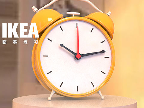 【C4D】宜家闹钟建模（个人主页-ZNDUzNTA5NTY=） - 产品 - 站酷设计师hanghang啦啦啦原创素材 - 站酷ZCOOL