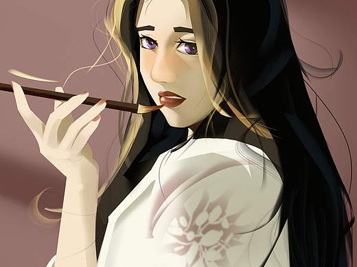 少女插画头像