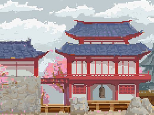 守望先锋场景像素画gif