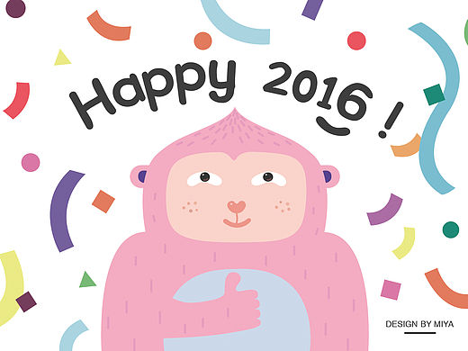 【原创】2016猴年明信片