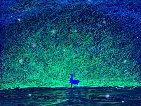 向站酷大神致敬的的临摹,圈圈鹿