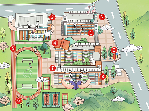 【学校定向越野】手绘地图