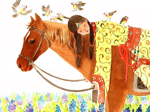 踏花歸去（個人主頁-ZMTMyNDgxMjA=） - 商業(yè)插畫 - 站酷設(shè)計師萬城的城原創(chuàng)素材 - 站酷ZCOOL