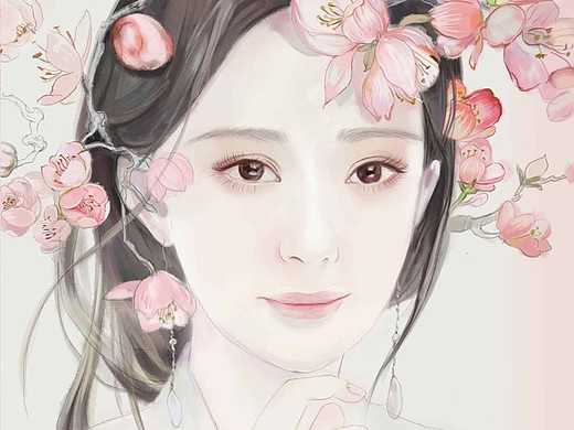 手绘三生三世十里桃花的浅浅
