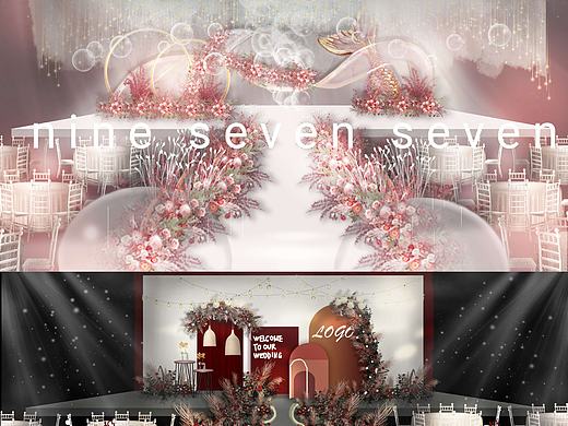 婚禮效果圖（個人主頁-ZNTA4MDIwMzY=） - 舞臺美術(shù) - 站酷設(shè)計師粥七七原創(chuàng)素材 - 站酷ZCOOL