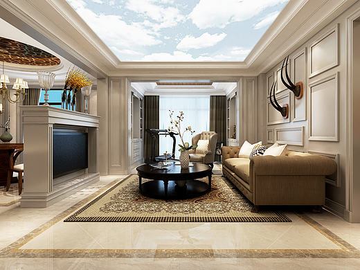 大连装修案例-大华锦绣华城-简欧-260㎡
